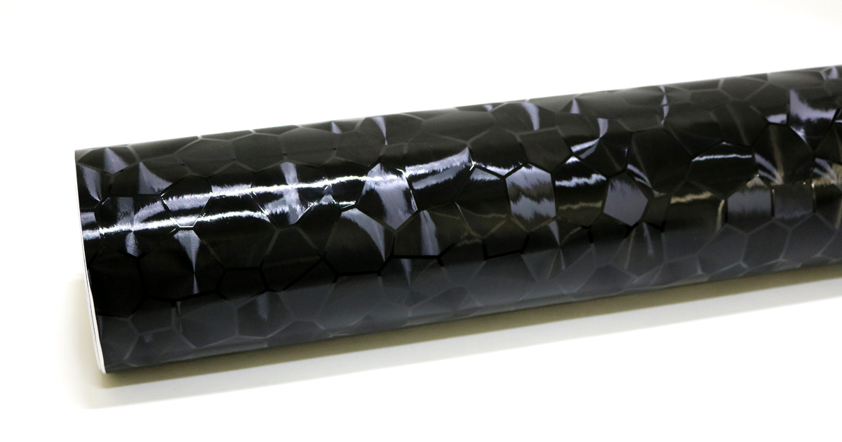 Пленка виниловая 3D черная кубик 3DCE-12 1,52*30м