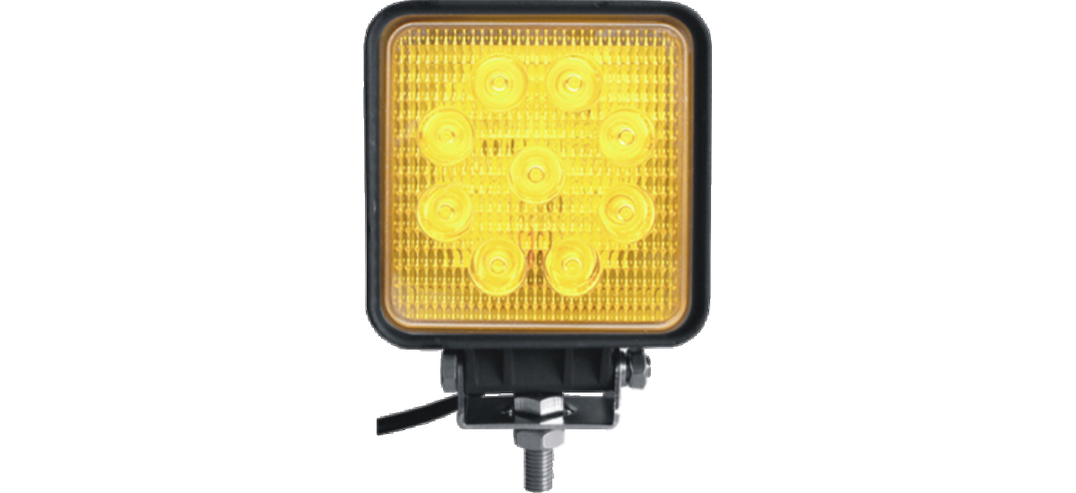 Диодная лампа СМ-5027A квадратная  27W (желтый)