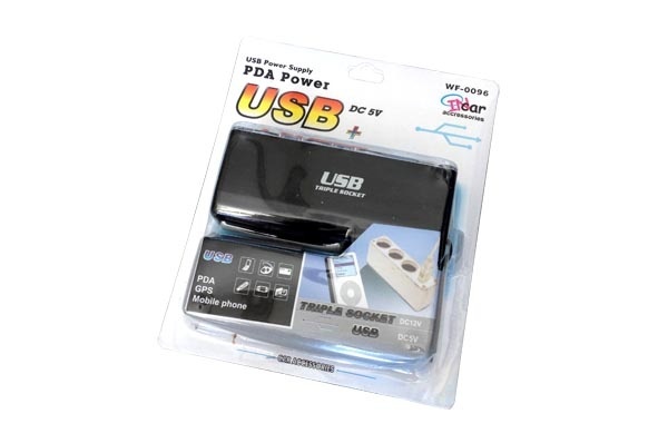 Разветвитель WF-0096А 3 разъёма USB 1000МА