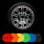 Декоративный обод H-ZS01 на колесный диск,силикон,оранжевый (7м)
